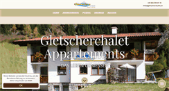 Desktop Screenshot of gletscherchalet.at